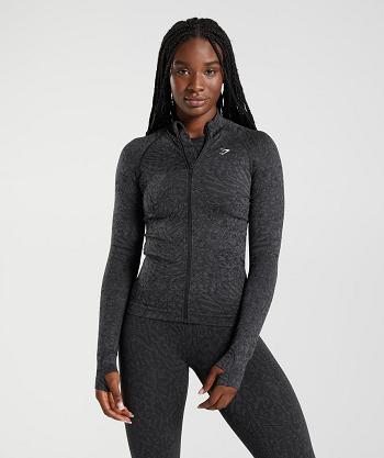 Dámské Accessories Gymshark Adapt Animal Zip Through Černé | CZ 3794SGL